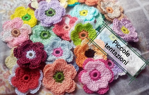 Lotto fiori uncinetto - lotto,