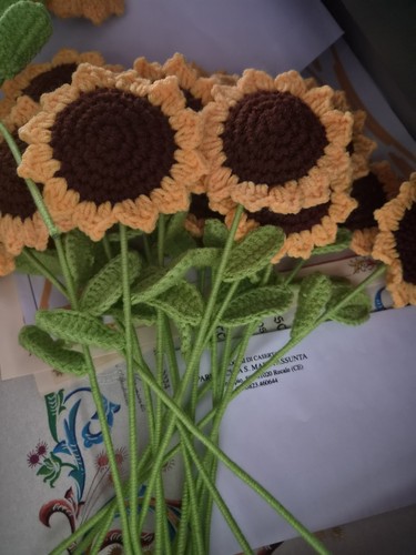 Girasoli all uncinetto - 60, all’uncinetto