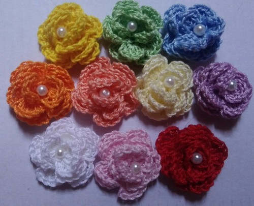 Lotto roselline uncinetto - lotto,