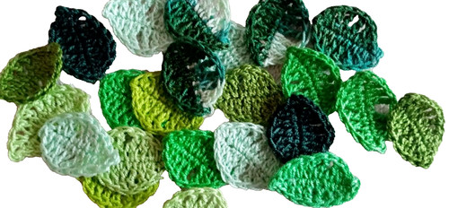 Lotto foglie uncinetto - 50,