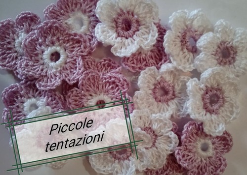 Lotto fiori uncinetto - 25,